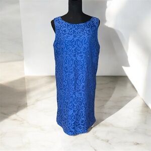 H & M  Polynesian Blue Lace Tunic‎ Back Zipper
Short Dress
M